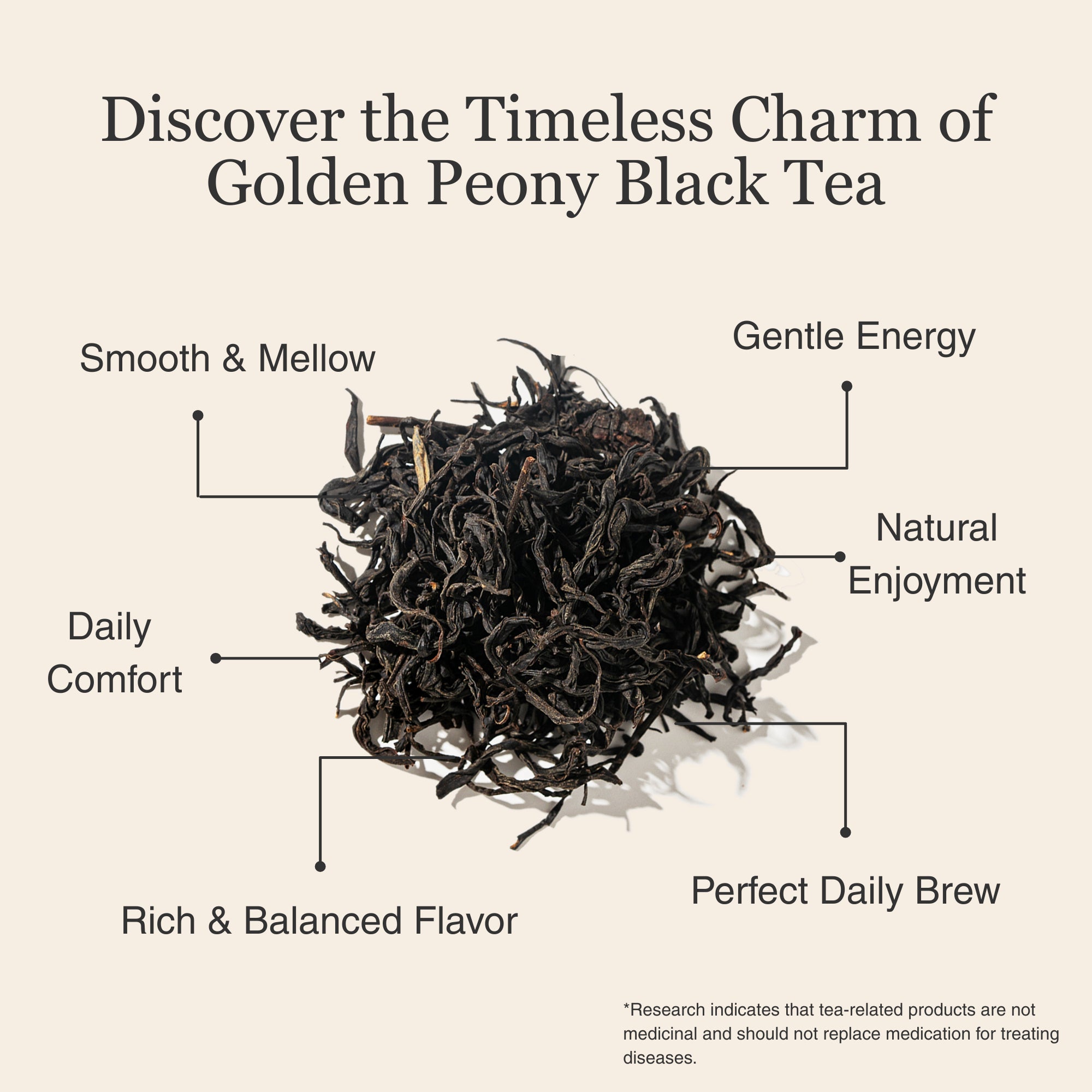 Golden Peony Black Tea – 50 g (1.8 oz)