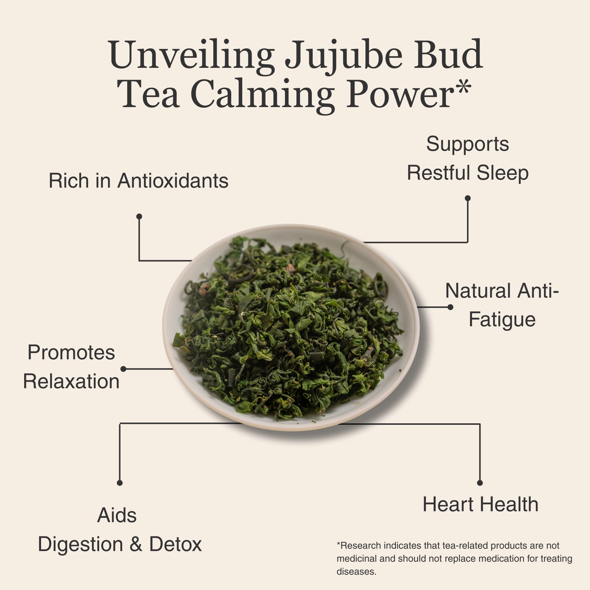 Millennia Wild Jujube Bud Herbal Tea – 50 g (1.8 oz)