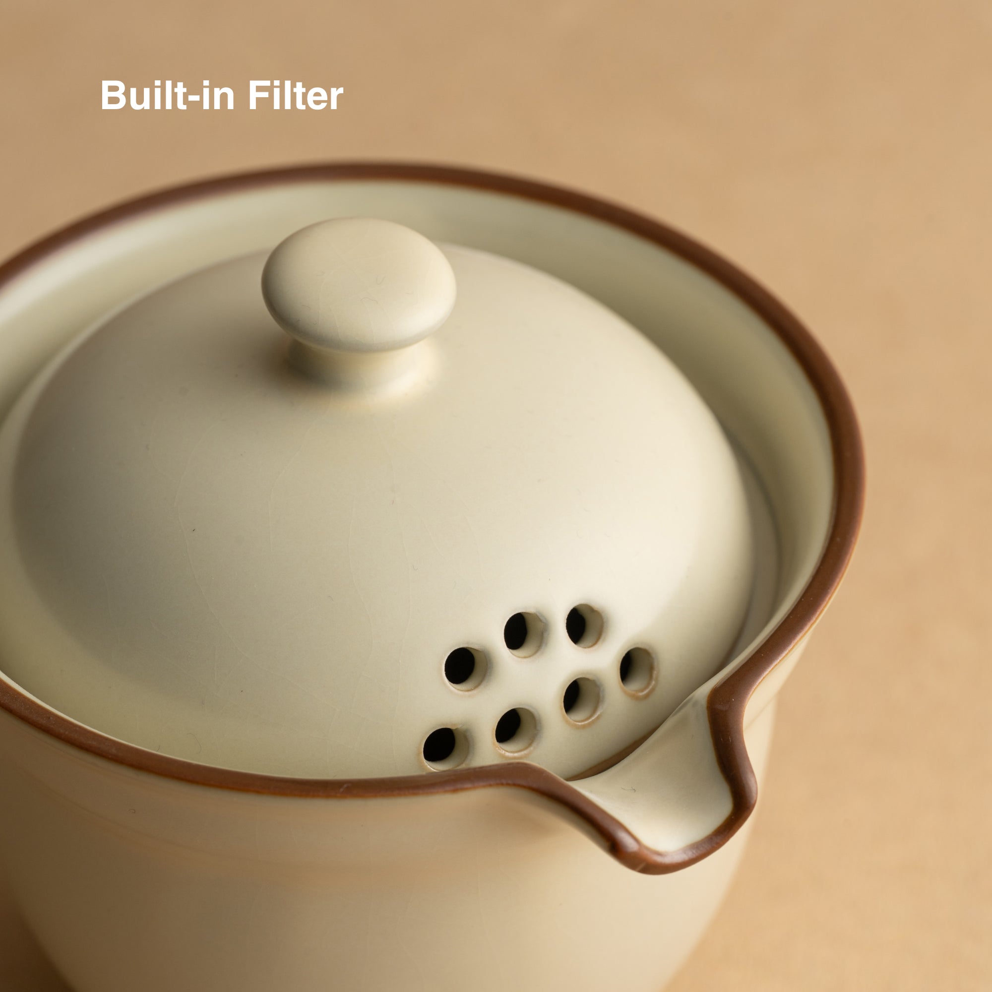 Portable Ceramic Gongfu Travel Tea Set | 1 Pot, 3 Cups & Travel Case