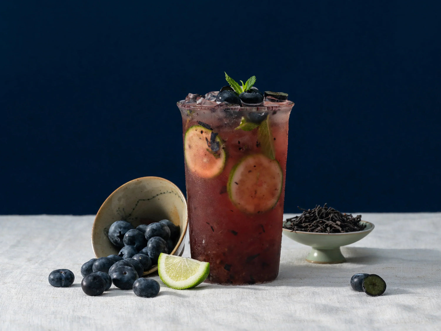 ICED TEA | Lime Mint Blueberry Golden Peony Tea