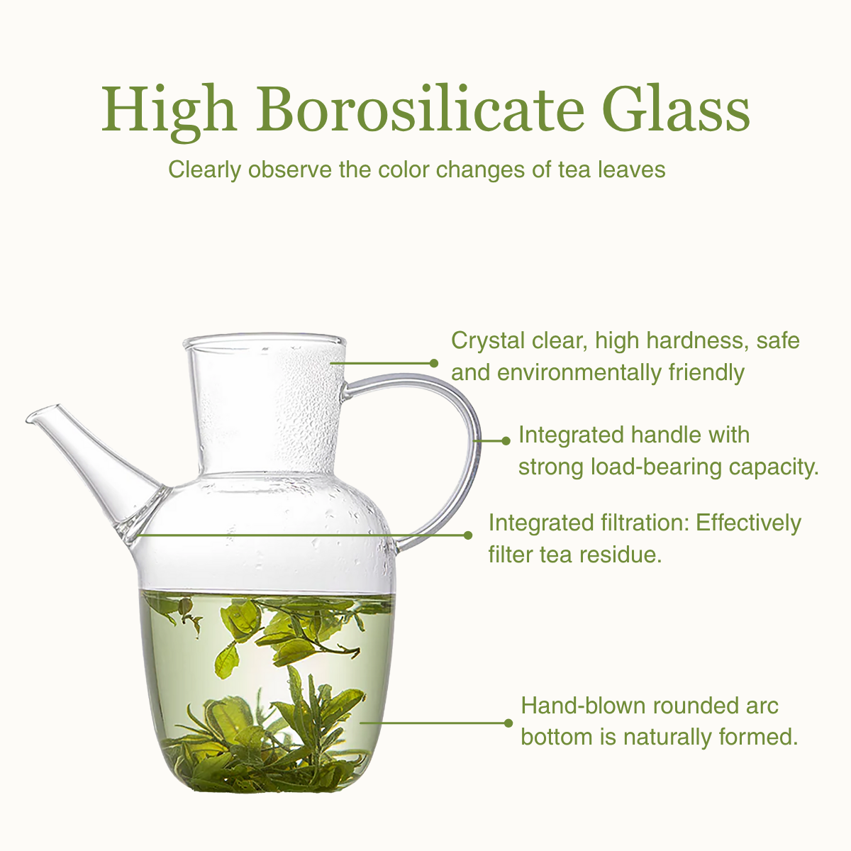 Green Tea Glass Pot