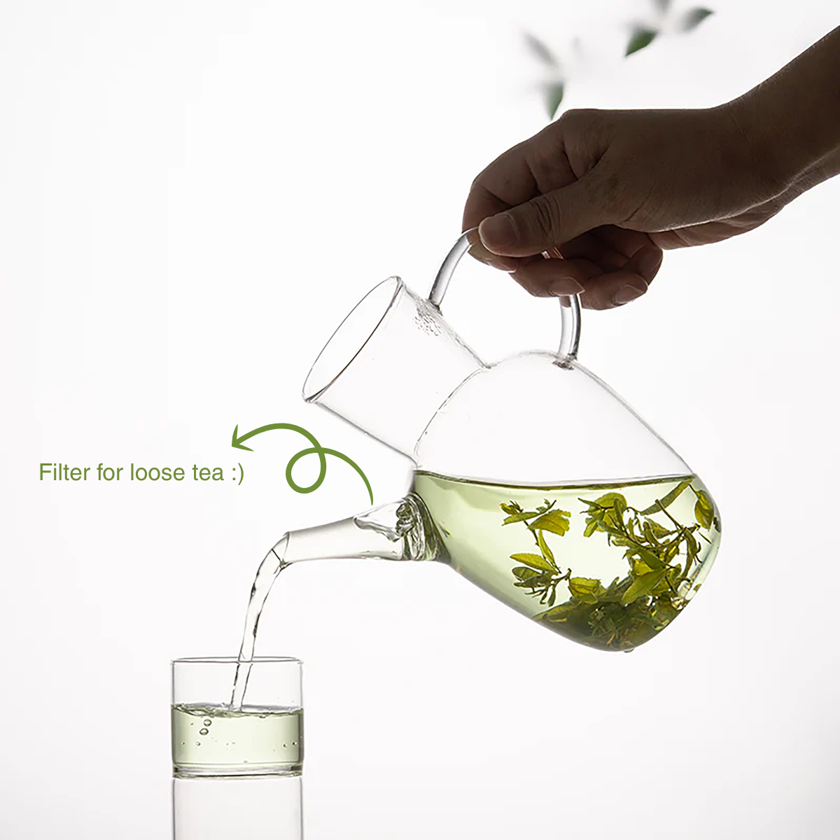 Green Tea Glass Pot