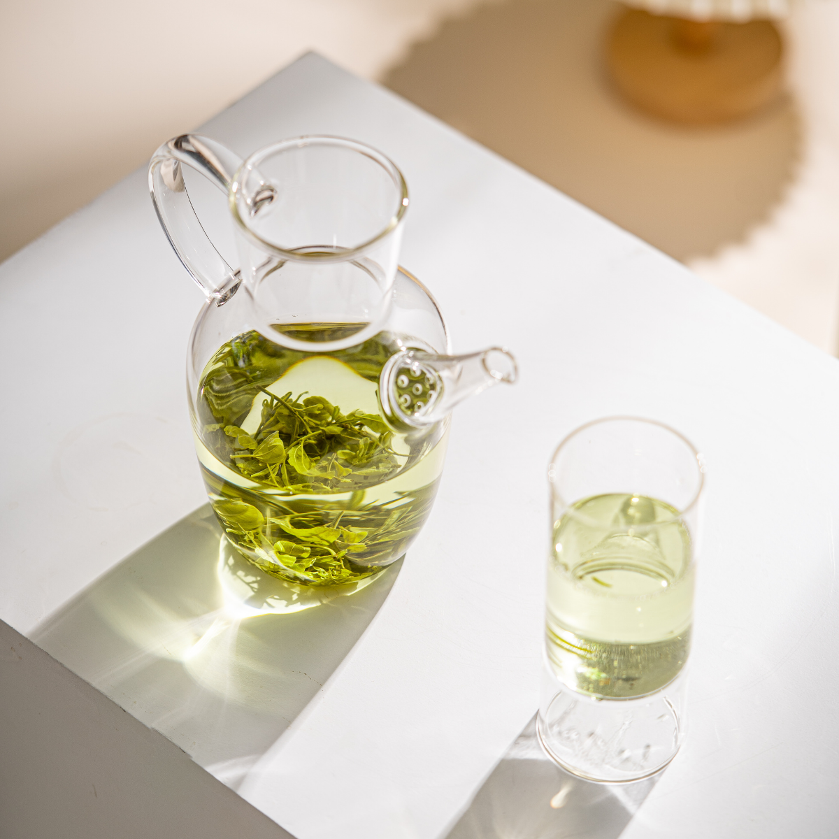 Green Tea Glass Pot