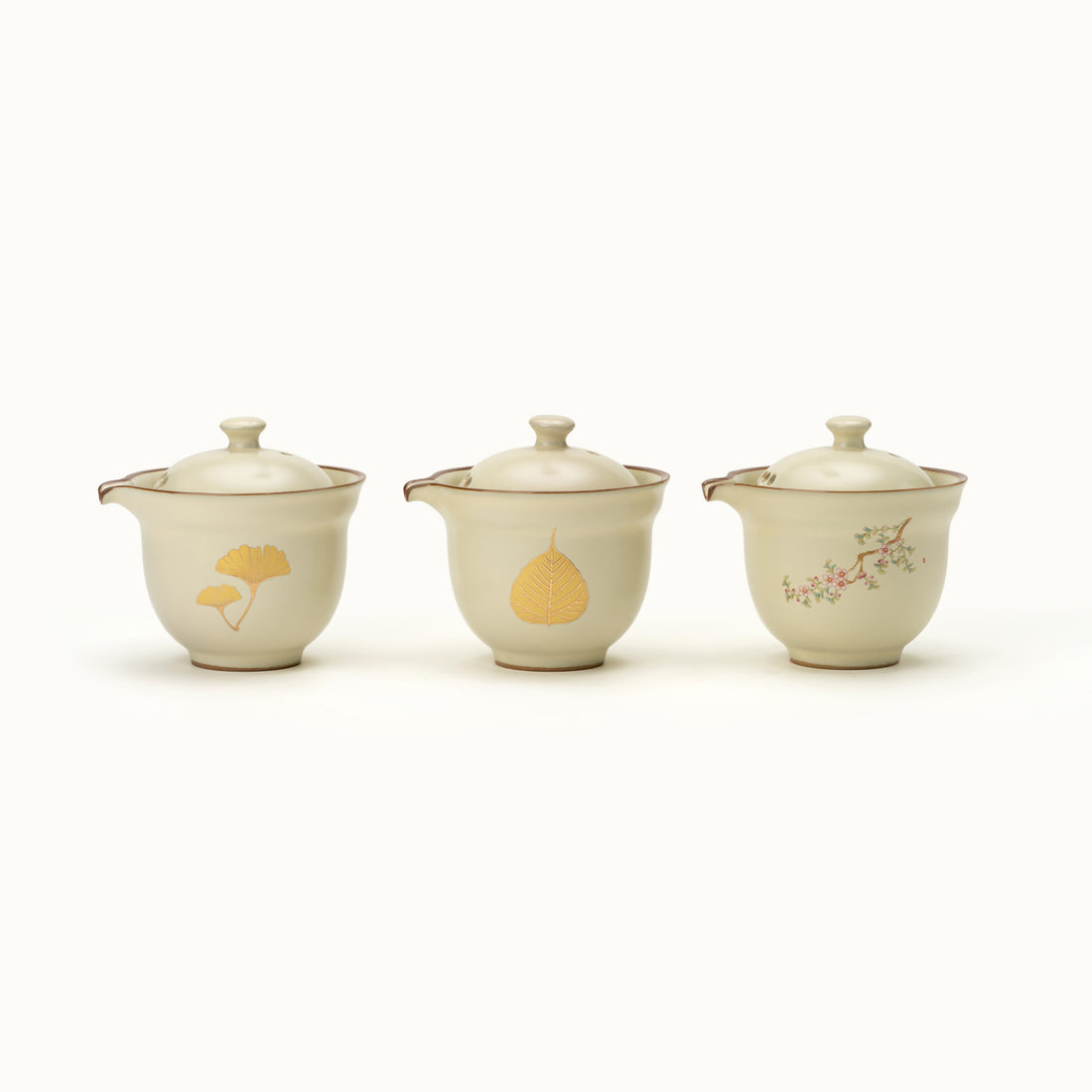 Portable Ceramic Gongfu Travel Tea Set | 1 Pot, 3 Cups &amp; Travel Case